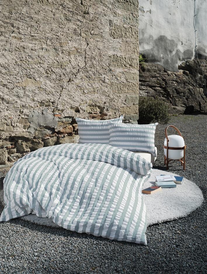 Linge de lit en seersucker